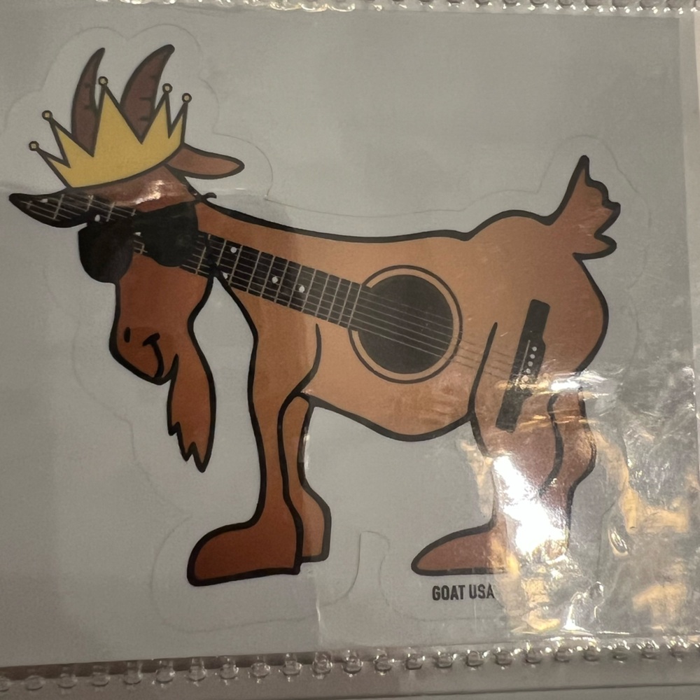 GOAT USA Sticker with Guitar Design
